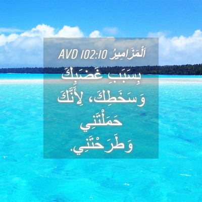 Picture 04 - اَلْمَزَامِيرُ 102:10 AVD - بِسَبَبِ غَضَبِكَ - Bible Verse Picture