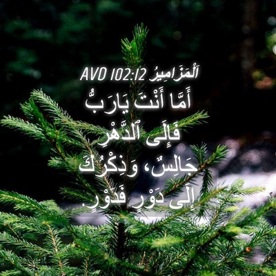 Picture 04 - اَلْمَزَامِيرُ 102:12 AVD - أَمَّا أَنْتَ يَارَبُّ - Bible Verse Picture