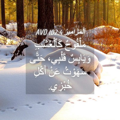 Picture 04 - اَلْمَزَامِيرُ 102:4 AVD - مَلْفُوحٌ كَٱلْعُشْبِ - Bible Verse Picture