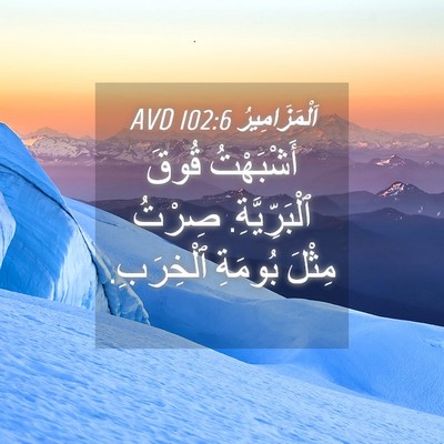 Picture 04 - اَلْمَزَامِيرُ 102:6 AVD - أَشْبَهْتُ قُوقَ - Bible Verse Picture