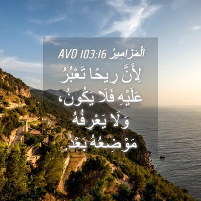 Picture 04 - اَلْمَزَامِيرُ 103:16 AVD - لِأَنَّ رِيحًا تَعْبُرُ - Bible Verse Picture