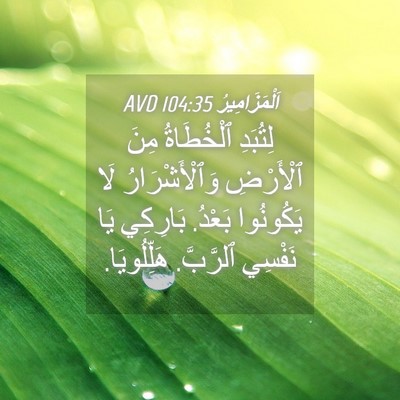 Picture 04 - اَلْمَزَامِيرُ 104:35 AVD - لِتُبَدِ ٱلْخُطَاةُ مِنَ - Bible Verse Picture