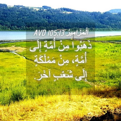 Picture 04 - اَلْمَزَامِيرُ 105:13 AVD - ذَهَبُوا مِنْ أُمَّةٍ - Bible Verse Picture