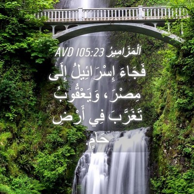 Picture 04 - اَلْمَزَامِيرُ 105:23 AVD - فَجَاءَ إِسْرَائِيلُ - Bible Verse Picture
