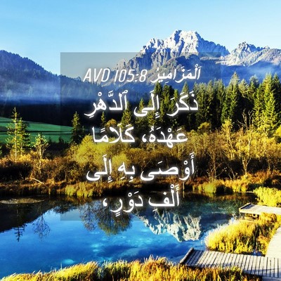 Picture 04 - اَلْمَزَامِيرُ 105:8 AVD - ذَكَرَ إِلَى ٱلدَّهْرِ - Bible Verse Picture