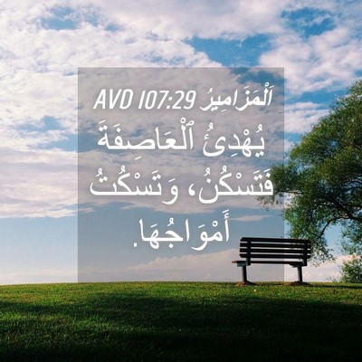 Picture 04 - اَلْمَزَامِيرُ 107:29 AVD - يُهْدِئُ ٱلْعَاصِفَةَ - Bible Verse Picture