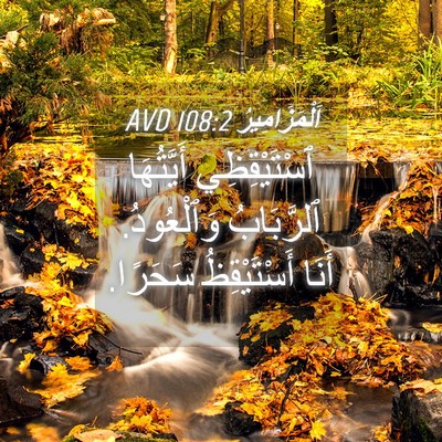 Picture 04 - اَلْمَزَامِيرُ 108:2 AVD - ٱسْتَيْقِظِي أَيَّتُهَا - Bible Verse Picture