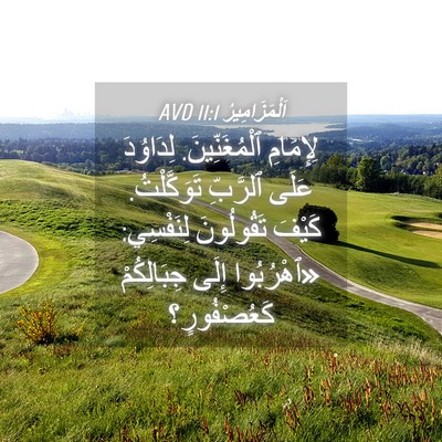 Picture 04 - اَلْمَزَامِيرُ 11:1 AVD - لِإِمَامِ ٱلْمُغَنِّينَ. - Bible Verse Picture