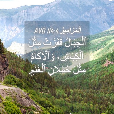 Picture 04 - اَلْمَزَامِيرُ 114:4 AVD - ٱلْجِبَالُ قَفَزَتْ - Bible Verse Picture