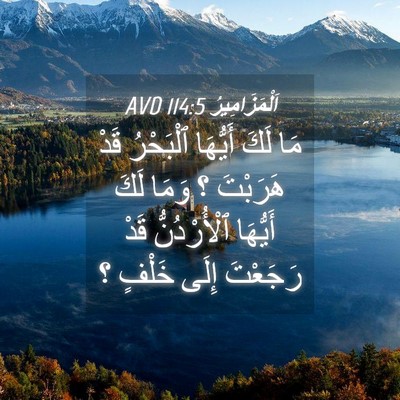Picture 04 - اَلْمَزَامِيرُ 114:5 AVD - مَا لَكَ أَيُّهَا - Bible Verse Picture
