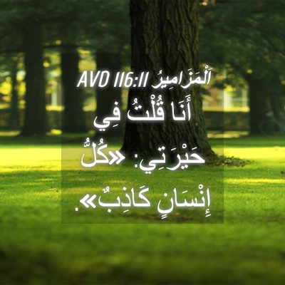 Picture 04 - اَلْمَزَامِيرُ 116:11 AVD - أَنَا قُلْتُ فِي - Bible Verse Picture