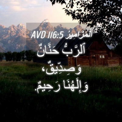 Picture 04 - اَلْمَزَامِيرُ 116:5 AVD - ٱلرَّبُّ حَنَّانٌ - Bible Verse Picture