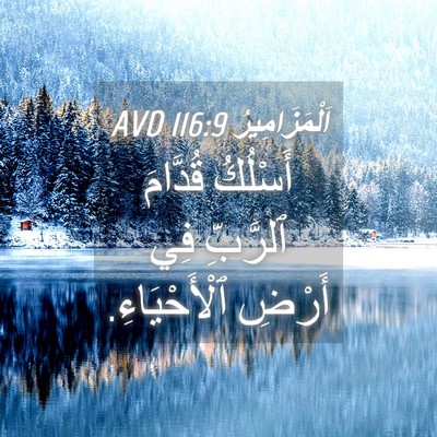 Picture 04 - اَلْمَزَامِيرُ 116:9 AVD - أَسْلُكُ قُدَّامَ - Bible Verse Picture