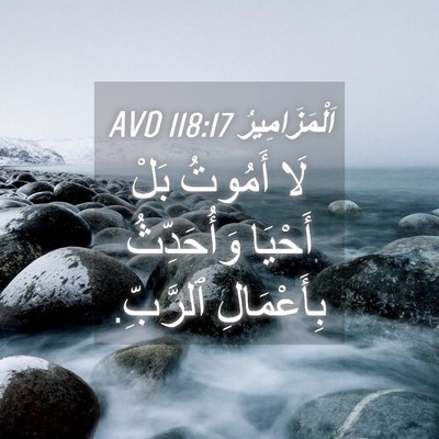 Picture 04 - اَلْمَزَامِيرُ 118:17 AVD - لَا أَمُوتُ بَلْ أَحْيَا - Bible Verse Picture