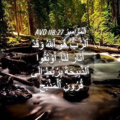 Picture 04 - اَلْمَزَامِيرُ 118:27 AVD - ٱلرَّبُّ هُوَ ٱللهُ وَقَدْ - Bible Verse Picture