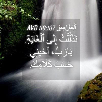 Picture 04 - اَلْمَزَامِيرُ 119:107 AVD - تَذَلَّلْتُ إِلَى - Bible Verse Picture