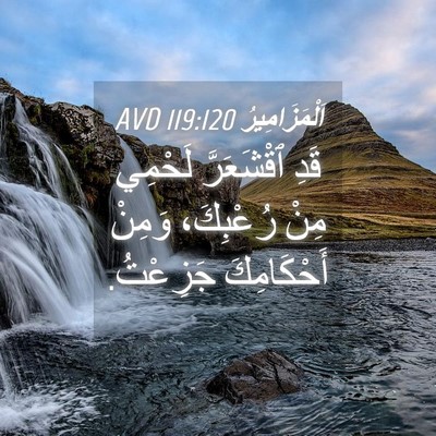 Picture 04 - اَلْمَزَامِيرُ 119:120 AVD - قَدِ ٱقْشَعَرَّ لَحْمِي - Bible Verse Picture