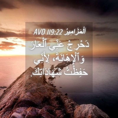 Picture 04 - اَلْمَزَامِيرُ 119:22 AVD - دَحْرِجْ عَنِّي ٱلْعَارَ - Bible Verse Picture