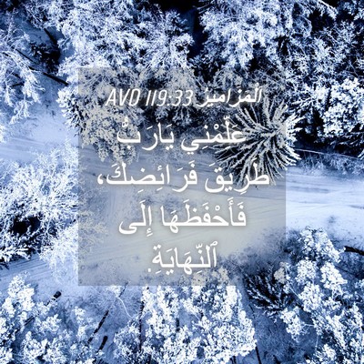 Picture 04 - اَلْمَزَامِيرُ 119:33 AVD - عَلِّمْنِي يَارَبُّ - Bible Verse Picture