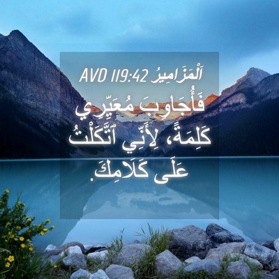 Picture 04 - اَلْمَزَامِيرُ 119:42 AVD - فَأُجَاوِبَ مُعَيِّرِي - Bible Verse Picture