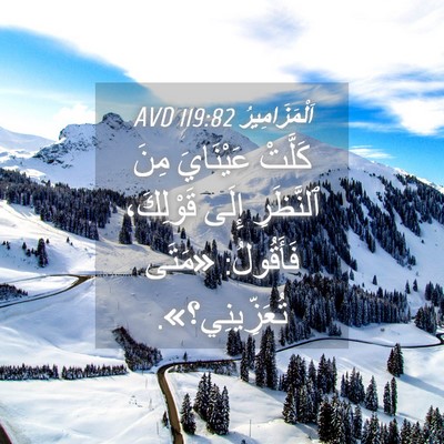 Picture 04 - اَلْمَزَامِيرُ 119:82 AVD - كَلَّتْ عَيْنَايَ مِنَ - Bible Verse Picture