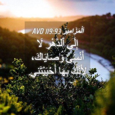 Picture 04 - اَلْمَزَامِيرُ 119:93 AVD - إِلَى ٱلدَّهْرِ لَا - Bible Verse Picture