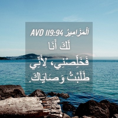 Picture 04 - اَلْمَزَامِيرُ 119:94 AVD - لَكَ أَنَا فَخَلِّصْنِي، - Bible Verse Picture