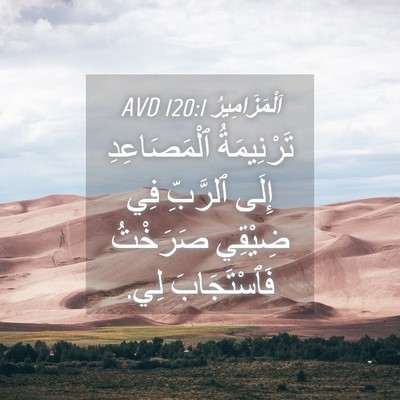 Picture 04 - اَلْمَزَامِيرُ 120:1 AVD - تَرْنِيمَةُ ٱلْمَصَاعِدِ - Bible Verse Picture