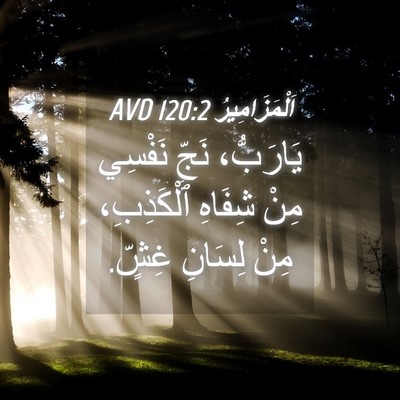 Picture 04 - اَلْمَزَامِيرُ 120:2 AVD - يَارَبُّ، نَجِّ نَفْسِي - Bible Verse Picture