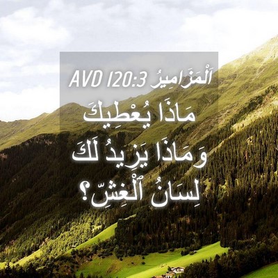 Picture 04 - اَلْمَزَامِيرُ 120:3 AVD - مَاذَا يُعْطِيكَ وَمَاذَا - Bible Verse Picture