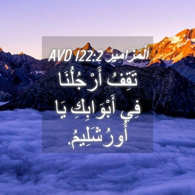 Picture 04 - اَلْمَزَامِيرُ 122:2 AVD - تَقِفُ أَرْجُلُنَا فِي - Bible Verse Picture