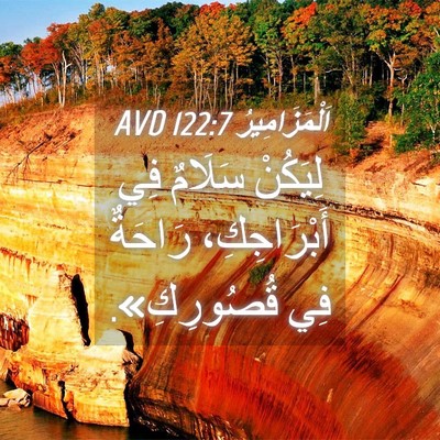 Picture 04 - اَلْمَزَامِيرُ 122:7 AVD - لِيَكُنْ سَلَامٌ فِي - Bible Verse Picture