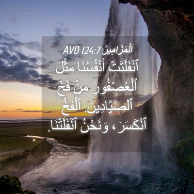 Picture 04 - اَلْمَزَامِيرُ 124:7 AVD - ٱنْفَلَتَتْ أَنْفُسُنَا - Bible Verse Picture