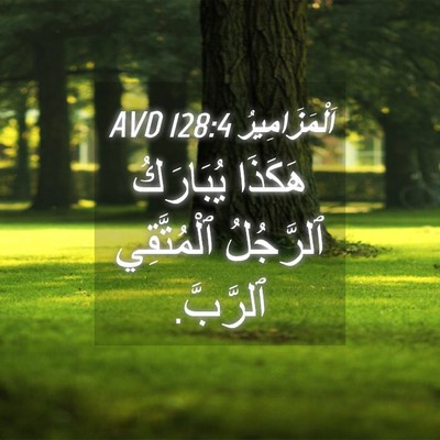 Picture 04 - اَلْمَزَامِيرُ 128:4 AVD - هَكَذَا يُبَارَكُ - Bible Verse Picture