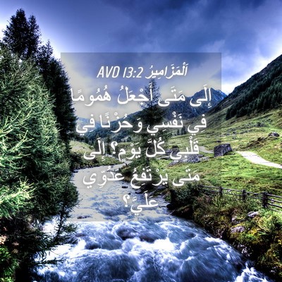Picture 04 - اَلْمَزَامِيرُ 13:2 AVD - إِلَى مَتَى أَجْعَلُ - Bible Verse Picture