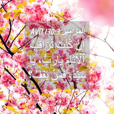 Picture 04 - اَلْمَزَامِيرُ 130:3 AVD - إِنْ كُنْتَ تُرَاقِبُ - Bible Verse Picture