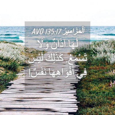 Picture 04 - اَلْمَزَامِيرُ 135:17 AVD - لَهَا آذَانٌ وَلَا - Bible Verse Picture
