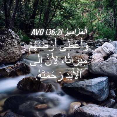 Picture 04 - اَلْمَزَامِيرُ 136:21 AVD - وَأَعْطَى أَرْضَهُمْ - Bible Verse Picture
