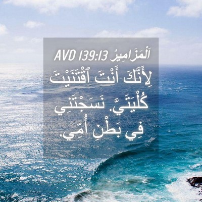 Picture 04 - اَلْمَزَامِيرُ 139:13 AVD - لِأَنَّكَ أَنْتَ - Bible Verse Picture