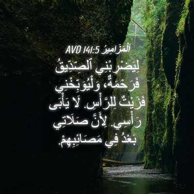 Picture 04 - اَلْمَزَامِيرُ 141:5 AVD - لِيَضْرِبْنِي ٱلصِّدِّيقُ - Bible Verse Picture