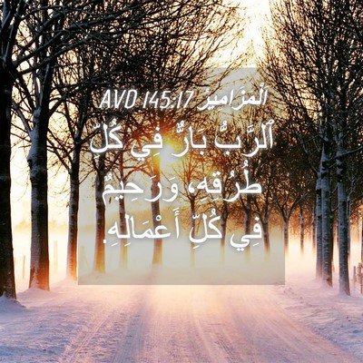 Picture 04 - اَلْمَزَامِيرُ 145:17 AVD - ٱلرَّبُّ بَارٌّ فِي كُلِّ - Bible Verse Picture