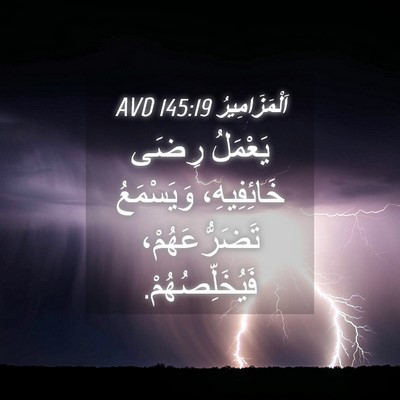 Picture 04 - اَلْمَزَامِيرُ 145:19 AVD - يَعْمَلُ رِضَى - Bible Verse Picture