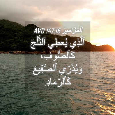 Picture 04 - اَلْمَزَامِيرُ 147:16 AVD - ٱلَّذِي يُعطِي ٱلثَّلْجَ - Bible Verse Picture