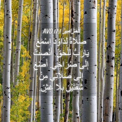 Picture 04 - اَلْمَزَامِيرُ 17:1 AVD - صَلَاةٌ لِدَاوُدَ - Bible Verse Picture