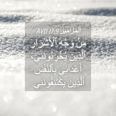 Picture 04 - اَلْمَزَامِيرُ 17:9 AVD - مِنْ وَجْهِ ٱلْأَشْرَارِ - Bible Verse Picture
