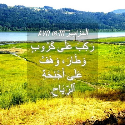 Picture 04 - اَلْمَزَامِيرُ 18:10 AVD - رَكِبَ عَلَى كَرُوبٍ - Bible Verse Picture