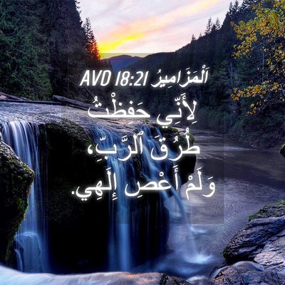 Picture 04 - اَلْمَزَامِيرُ 18:21 AVD - لِأَنِّي حَفِظْتُ طُرُقَ - Bible Verse Picture
