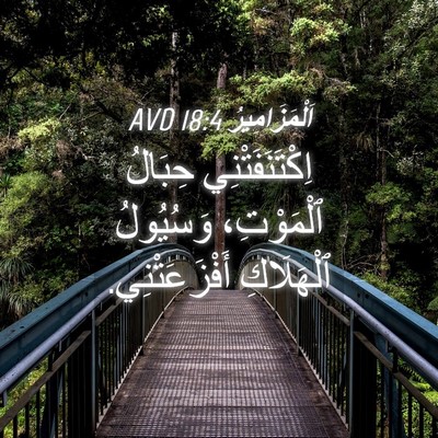 Picture 04 - اَلْمَزَامِيرُ 18:4 AVD - اِكْتَنَفَتْنِي حِبَالُ - Bible Verse Picture