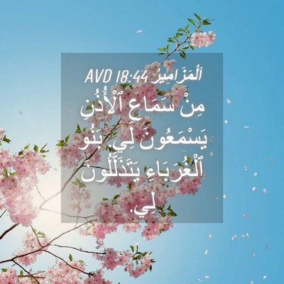 Picture 04 - اَلْمَزَامِيرُ 18:44 AVD - مِنْ سَمَاعِ ٱلْأُذُنِ - Bible Verse Picture