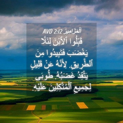 Picture 04 - اَلْمَزَامِيرُ 2:12 AVD - قَبِّلُوا ٱلِٱبْنَ - Bible Verse Picture